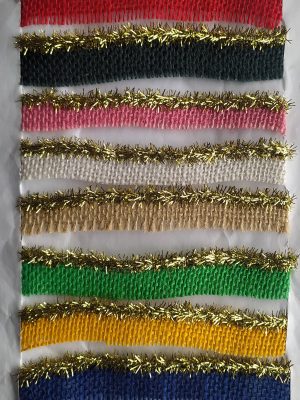 YCB07F (2) Cinta Yute Color Borde Flecos