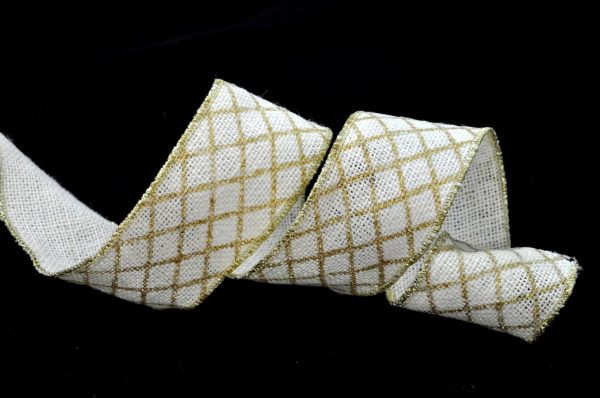 11 Cinta Yute Color Estampado en Rombos o Estrellas