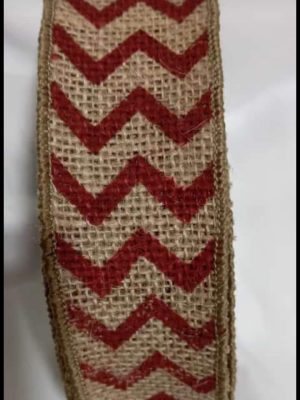 Cinta en Yute con estampado ZigZag