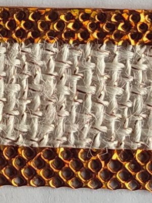 Y-C10-HL40-BUS40-LP Cinta Yute Color Ultrasonido con incrustaciones en Hilo Lurex