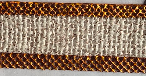 Cinta Yute Color Ultrasonido con incrustaciones en Hilo Lurex