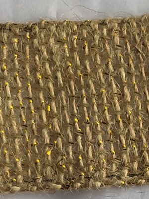 Y-NR-HL07-BSA Cinta Yute Ralo Natural con incrustaciones en Hilo Lurex