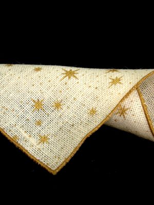 Tela de Yute Estrellas Oro