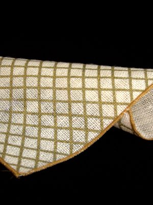 Tela yute rombos oro