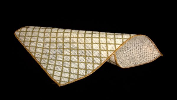 Tela yute rombos oro