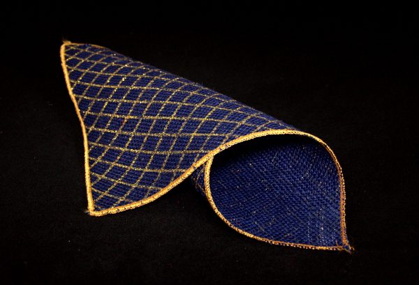 Tela yute rombos oro